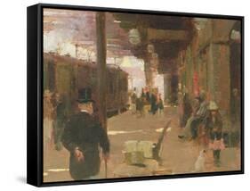 Hastings Railway Station-Walter Frederick Osborne-Framed Stretched Canvas
