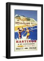 Hastings Sea-null-Framed Art Print