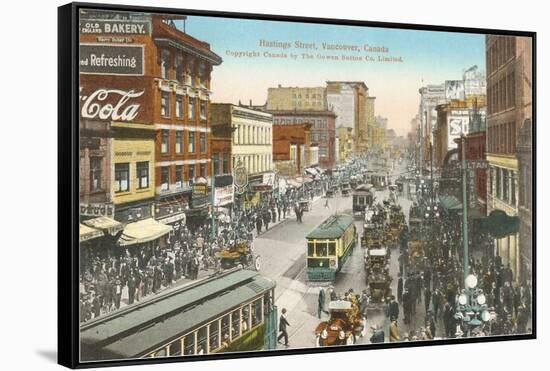 Hastings Street, Vancouver, British Columbia-null-Framed Stretched Canvas