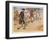 Hastings V Francis Warren Hastings Wounds His Opponent Philip Francis in India-A.d. Mccormick-Framed Art Print