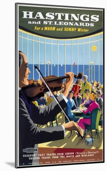 Hastings Violin Player-null-Mounted Art Print
