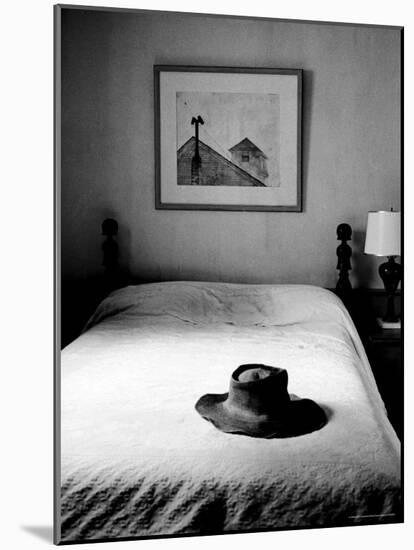 Hat Belonging to Painter Andrew Wyeth on Top of Bed at Home-Alfred Eisenstaedt-Mounted Photographic Print