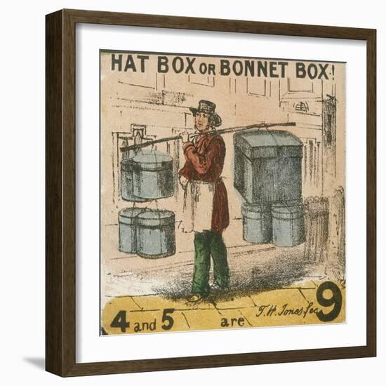 Hat Box or Bonnet Box!, Cries of London, C1840-TH Jones-Framed Giclee Print