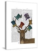 Hat Collector Deer-Fab Funky-Stretched Canvas