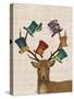 Hat Collector Deer-Fab Funky-Stretched Canvas