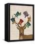 Hat Collector Deer-Fab Funky-Framed Stretched Canvas