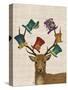 Hat Collector Deer-Fab Funky-Stretched Canvas