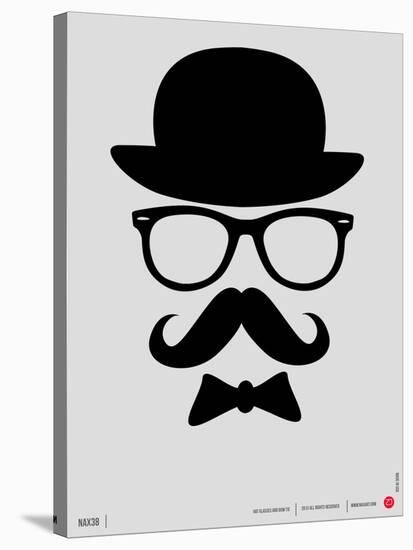 Hat, Glasses, and Bow Tie Poster I-NaxArt-Stretched Canvas