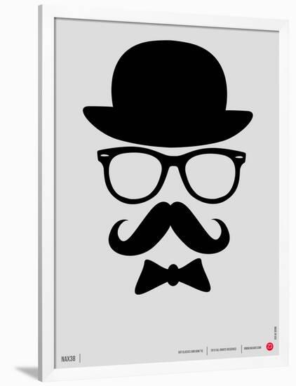 Hat, Glasses, and Bow Tie Poster I-NaxArt-Framed Art Print