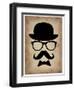 Hat Glasses and Mustache 1-NaxArt-Framed Art Print