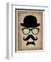 Hat Glasses and Mustache 1-NaxArt-Framed Art Print