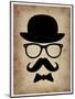 Hat Glasses and Mustache 1-NaxArt-Mounted Art Print