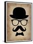 Hat Glasses and Mustache 1-NaxArt-Framed Stretched Canvas