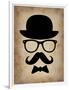 Hat Glasses and Mustache 1-NaxArt-Framed Art Print