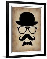 Hat Glasses and Mustache 1-NaxArt-Framed Art Print