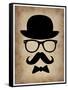 Hat Glasses and Mustache 1-NaxArt-Framed Stretched Canvas