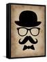 Hat Glasses and Mustache 1-NaxArt-Framed Stretched Canvas