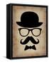 Hat Glasses and Mustache 1-NaxArt-Framed Stretched Canvas