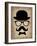 Hat Glasses and Mustache 1-NaxArt-Framed Art Print