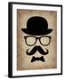 Hat Glasses and Mustache 1-NaxArt-Framed Art Print