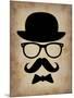 Hat Glasses and Mustache 1-NaxArt-Mounted Art Print