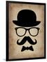 Hat Glasses and Mustache 1-NaxArt-Framed Art Print