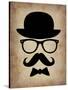 Hat Glasses and Mustache 1-NaxArt-Stretched Canvas