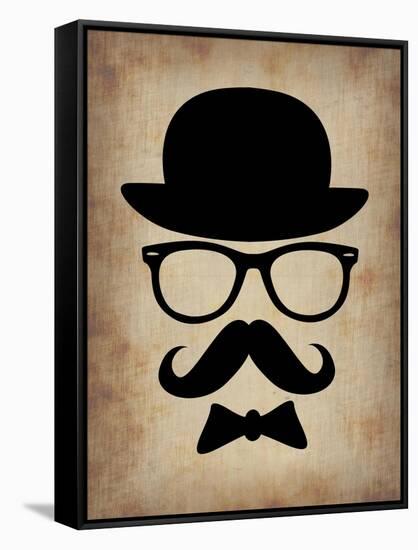 Hat Glasses and Mustache 1-NaxArt-Framed Stretched Canvas