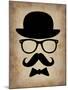 Hat Glasses and Mustache 1-NaxArt-Mounted Art Print