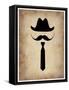 Hat Glasses and Mustache 2-NaxArt-Framed Stretched Canvas