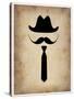 Hat Glasses and Mustache 2-NaxArt-Stretched Canvas