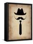 Hat Glasses and Mustache 2-NaxArt-Framed Stretched Canvas