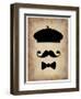 Hat Glasses and Mustache 3-NaxArt-Framed Art Print