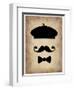 Hat Glasses and Mustache 3-NaxArt-Framed Art Print