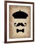 Hat Glasses and Mustache 3-NaxArt-Framed Art Print