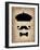 Hat Glasses and Mustache 3-NaxArt-Framed Art Print