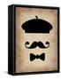 Hat Glasses and Mustache 3-NaxArt-Framed Stretched Canvas