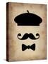 Hat Glasses and Mustache 3-NaxArt-Stretched Canvas