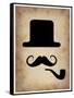 Hat Glasses and Mustache 4-NaxArt-Framed Stretched Canvas