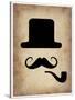 Hat Glasses and Mustache 4-NaxArt-Stretched Canvas