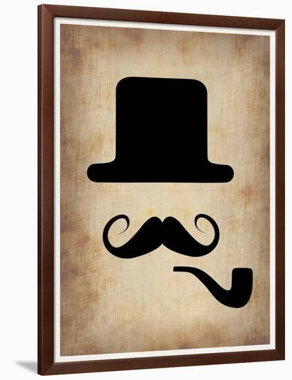 Hat Glasses and Mustache 4-NaxArt-Framed Art Print