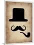 Hat Glasses and Mustache 4-NaxArt-Mounted Art Print