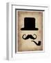 Hat Glasses and Mustache 4-NaxArt-Framed Art Print