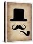 Hat Glasses and Mustache 4-NaxArt-Stretched Canvas