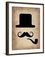 Hat Glasses and Mustache 4-NaxArt-Framed Art Print