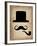 Hat Glasses and Mustache 4-NaxArt-Framed Art Print