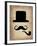 Hat Glasses and Mustache 4-NaxArt-Framed Art Print