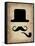 Hat Glasses and Mustache 4-NaxArt-Framed Stretched Canvas