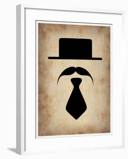 Hat Glasses and Mustache 5-NaxArt-Framed Art Print