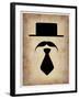 Hat Glasses and Mustache 5-NaxArt-Framed Art Print